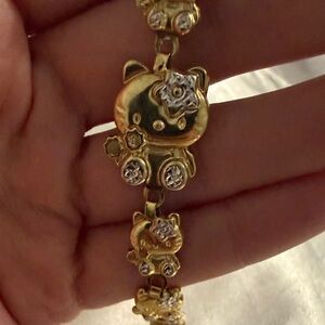Hello Kitty gold link bracelet